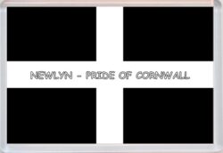 Newlyn - Pride of Cornwall County Flag - Jumbo Fridge Magnet Souvenir Gift Present