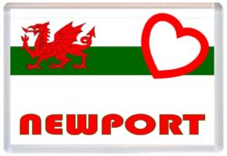 Newport - Love Wales/Welsh Towns & Cities Flag - Jumbo Fridge Magnet Souvenir Gift Present