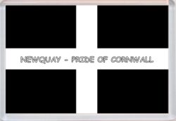 Newquay - Pride of Cornwall County Flag - Jumbo Fridge Magnet Souvenir Gift Present