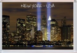 New York at Night - USA - Jumbo Fridge Magnet Souvenir Gift Present
