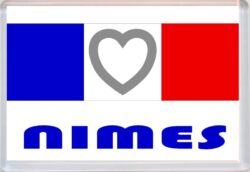 Nimes - Love France/French Towns & Cities Flag - Jumbo Fridge Magnet Souvenir Gift Present