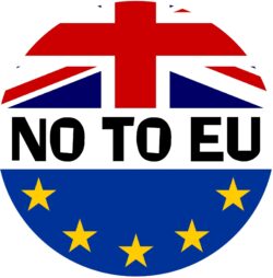 No to EU - (TWO PACK) - Car Bumper / Laptop / Window / Decal / Sticker