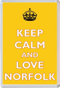 Keep Calm and Love Norfolk - Jumbo Fridge Magnet Souvenir Gift Present