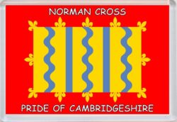 Norman Cross - Pride of Cambridgeshire County Flag - Jumbo Fridge Magnet Souvenir Gift Present