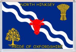 North Hinksey - Pride of Oxfordshire County Flag - Jumbo Fridge Magnet Souvenir Gift