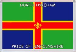 North Hykeham - Pride of Lincolnshire County Flag - Jumbo Fridge Magnet Souvenir Gift Present