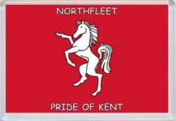 Northfleet - Pride of Kent County Flag - Jumbo Fridge Magnet Souvenir Gift Present