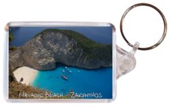 Navagio Beach - Zakynthos - Greece ? Double Sided Large Keyring Key Fob Chain Ring Gift Present Souvenir