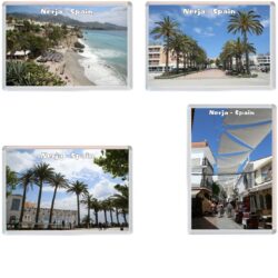 Nerja - Costa del Sol - Spain - 4 PACK - Jumbo Fridge Magnet Souvenir Gift Present