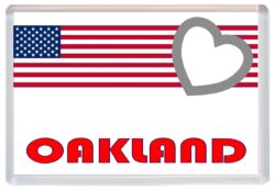 Oakland - Love USA/United States of America Towns & Cities Flag - Jumbo Fridge Magnet Souvenir Gift