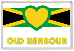 Old Harbour - Love Jamaica/Jamaican Towns & Cities Flag - Jumbo Fridge Magnet Souvenir Gift Present