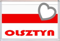 Olsztyn - Love Poland/Polish Towns & Cities Flag - Jumbo Fridge Magnet Souvenir Gift Present