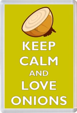 I Love Onions - Double Sided Large Keyring Key Fob Chain Ring Name Tag Gift Present Souvenir