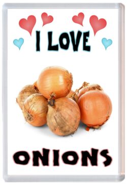 I Love Onions - Jumbo Fridge Magnet Souvenir Gift Present