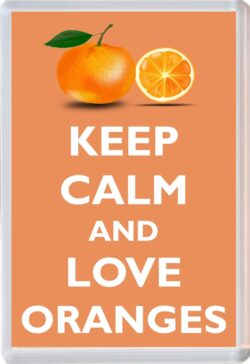 Keep Calm and Love Oranges - Jumbo Fridge Magnet Souvenir Gift Present