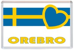 Orebro - Love Sweden/Swedish Towns & Cities Flag - Jumbo Fridge Magnet Souvenir Gift Present