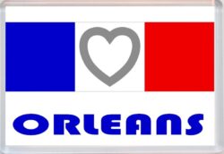 Orleans - Love France/French Towns & Cities Flag - Jumbo Fridge Magnet Souvenir Gift Present