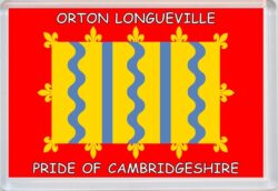 Orton Longue - Pride of Cambridgeshire County Flag - Jumbo Fridge Magnet Souvenir Gift Present