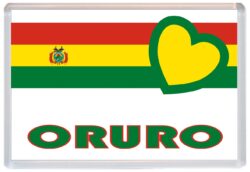 Oruro - Love Bolivia/Bolivian Towns & Cities Flag - Jumbo Fridge Magnet Souvenir Gift Present
