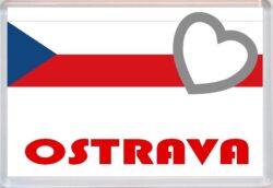 Ostrava - Love Czech Republic Towns & Cities Flag - Jumbo Fridge Magnet Souvenir Gift Present