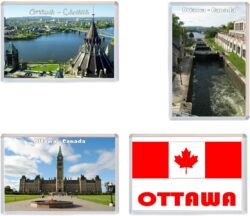 Ottawa - Canada - 4 PACK - Jumbo Fridge Magnet Souvenir Gift Present