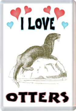 I Love Otters - Jumbo Fridge Magnet Souvenir Gift Present