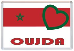Oujda - Love Morocco/Moroccan Towns & Cities Flag - Jumbo Fridge Magnet Souvenir Gift