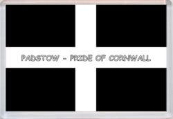 Padstow - Pride of Cornwall County Flag - Jumbo Fridge Magnet Souvenir Gift Present