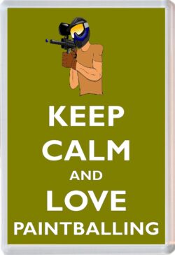 Keep Calm and Love Paintballing - Jumbo Fridge Magnet Souvenir Gift Present