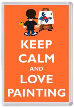 Keep Calm and Love Painting - Jumbo Fridge Magnet Souvenir Gift Present