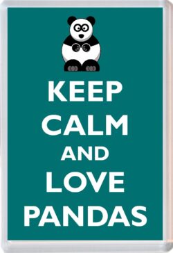 Keep Calm and Love Pandas - Jumbo Fridge Magnet Souvenir Gift Present