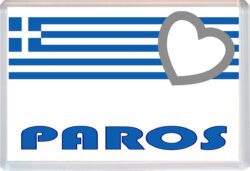 Paros - Love Greece/Greek Towns & Cities Flag - Jumbo Fridge Magnet Souvenir Gift Present