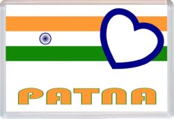Patna - Love Indian/Indian Towns & Cities Flag - Jumbo Fridge Magnet Souvenir Gift Present