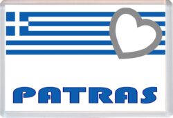 Patras - Love Greece/Greek Towns & Cities Flag - Jumbo Fridge Magnet Souvenir Gift Present