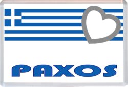 Paxos - Love Greece/Greek Towns & Cities Flag - Jumbo Fridge Magnet Souvenir Gift Present