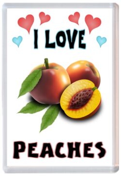 I Love Peaches - Jumbo Fridge Magnet Souvenir Gift Present