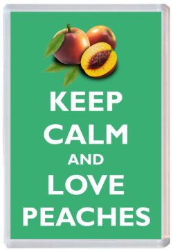 Keep Calm and Love Peaches - Jumbo Fridge Magnet Souvenir Gift Present