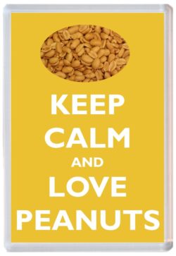 Keep Calm and Love Peanuts - Jumbo Fridge Magnet Souvenir Gift Present