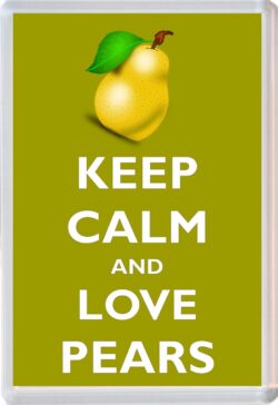 Keep Calm and Love Pears - Jumbo Fridge Magnet Souvenir Gift Present