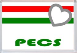 Pecs - Love Hungary/Hungarian Towns & Cities Flag - Jumbo Fridge Magnet Souvenir Gift Present