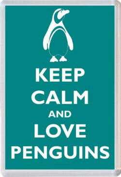 Keep Calm and Love Penguins - Jumbo Fridge Magnet Souvenir Gift Present