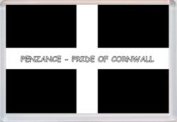Penzance - Pride of Cornwall County Flag - Jumbo Fridge Magnet Souvenir Gift Present