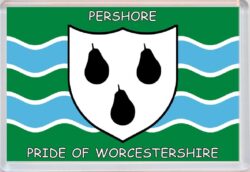Pershore - Pride of Worcestershire County Flag - Jumbo Fridge Magnet Souvenir Gift Present