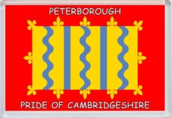 Peterborough - Pride of Cambridgeshire County Flag - Jumbo Fridge Magnet Souvenir Gift Present