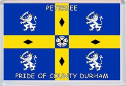 Peterlee - Pride of County Durham Flag - Jumbo Fridge Magnet Souvenir Gift Present