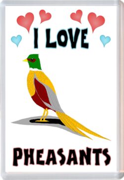 I Love Pheasants - Jumbo Fridge Magnet Souvenir Gift Present