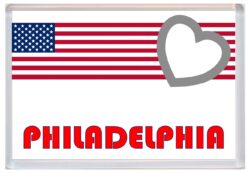 Philadelphia - Love USA/United States of America Towns & Cities Flag - Jumbo Fridge Magnet Souvenir Gift