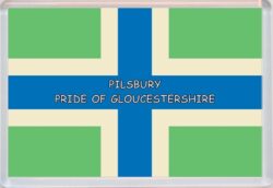 Pilsbury - Pride of Gloucestershire County Flag - Jumbo Fridge Magnet Souvenir Gift Present