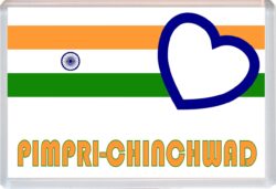 Pimpri-Chinchwad - Love Indian/Indian Towns & Cities Flag - Jumbo Fridge Magnet Souvenir Gift Present