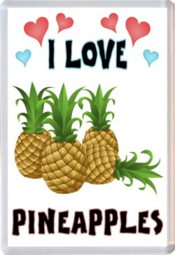 I Love Pineapples - Jumbo Fridge Magnet Souvenir Gift Present